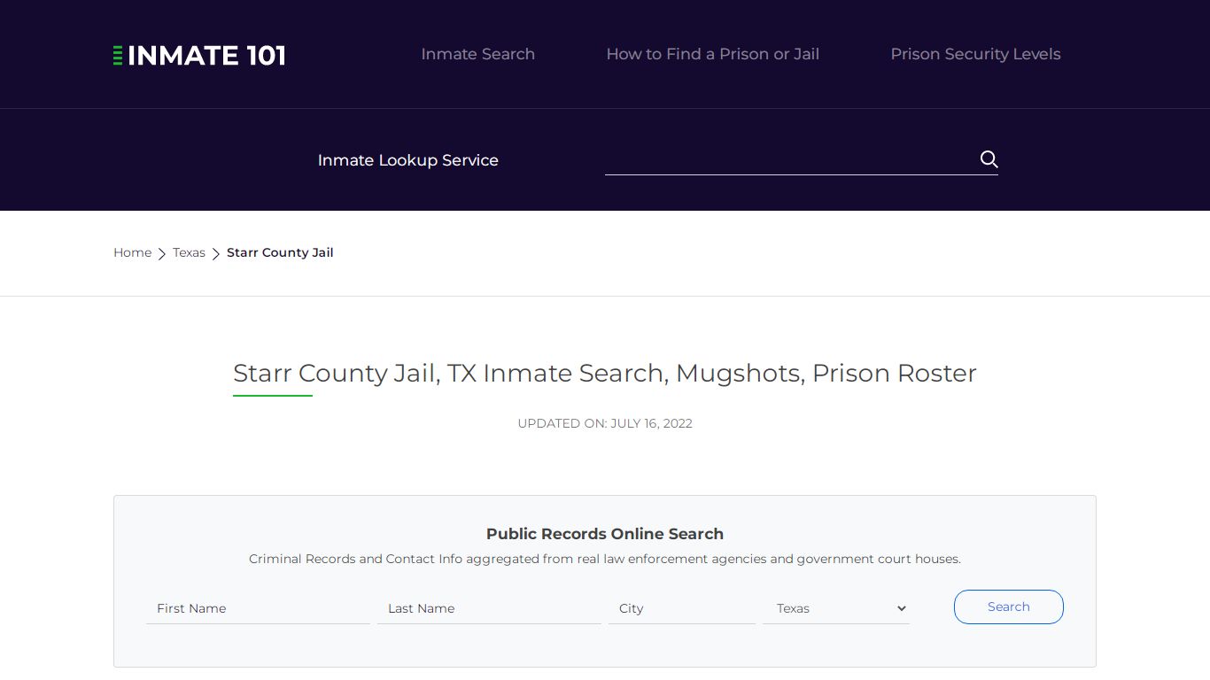 Starr County Jail, TX Inmate Search, Mugshots, Prison ...